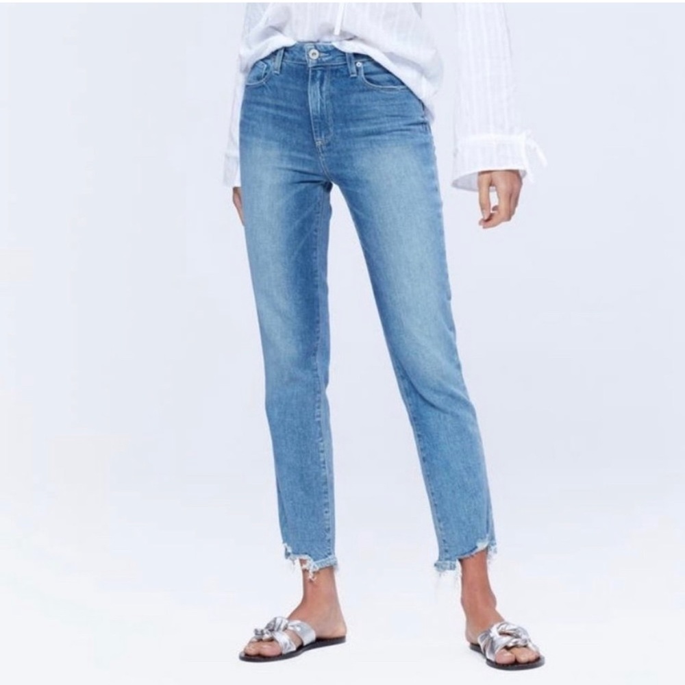 PAIGE Sarah Slim Cancun Destroyed Hem Jean NWT